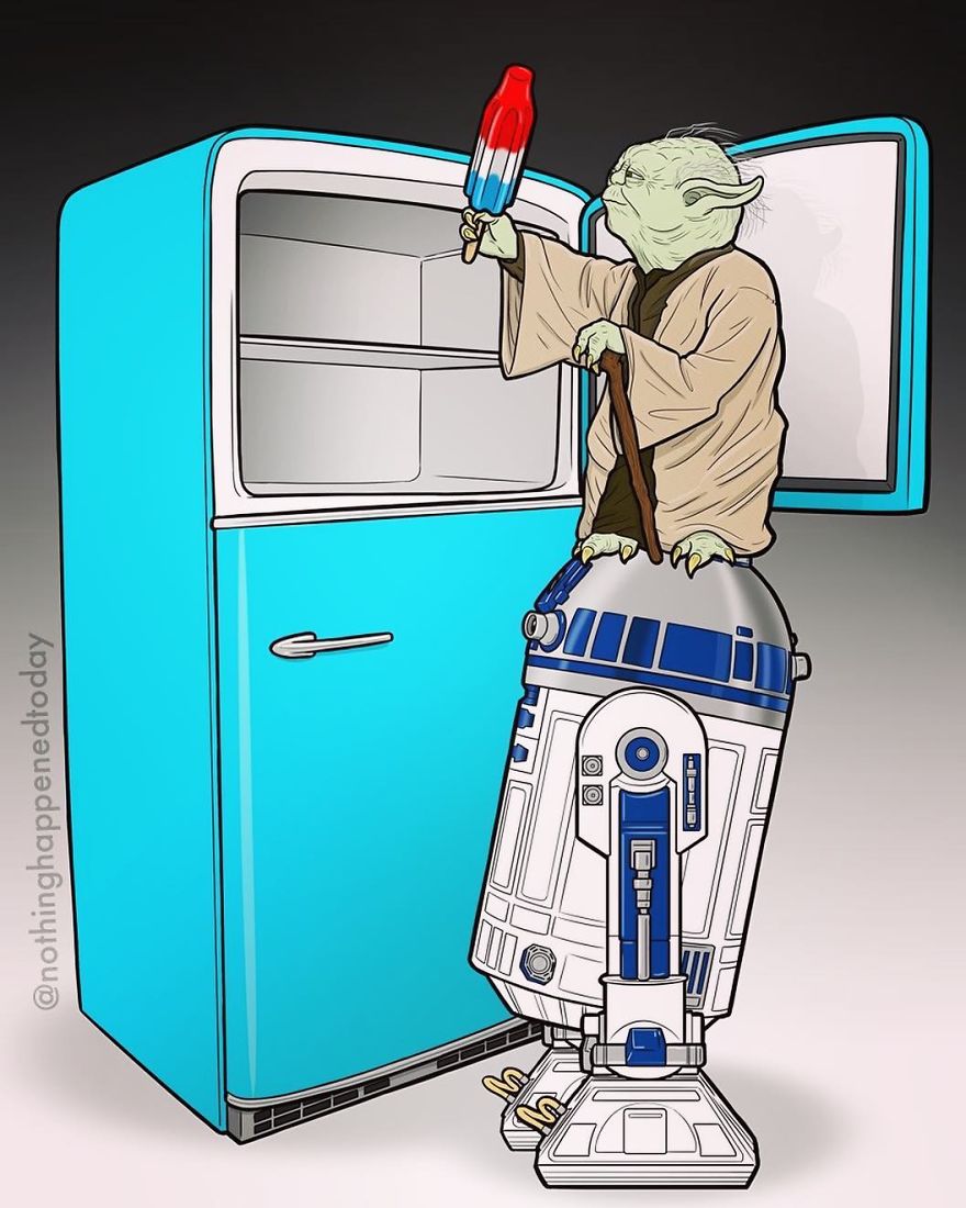 Illustrator Imagine The Secret Life Of The Cartoon Characters And The Result Is Very Funny