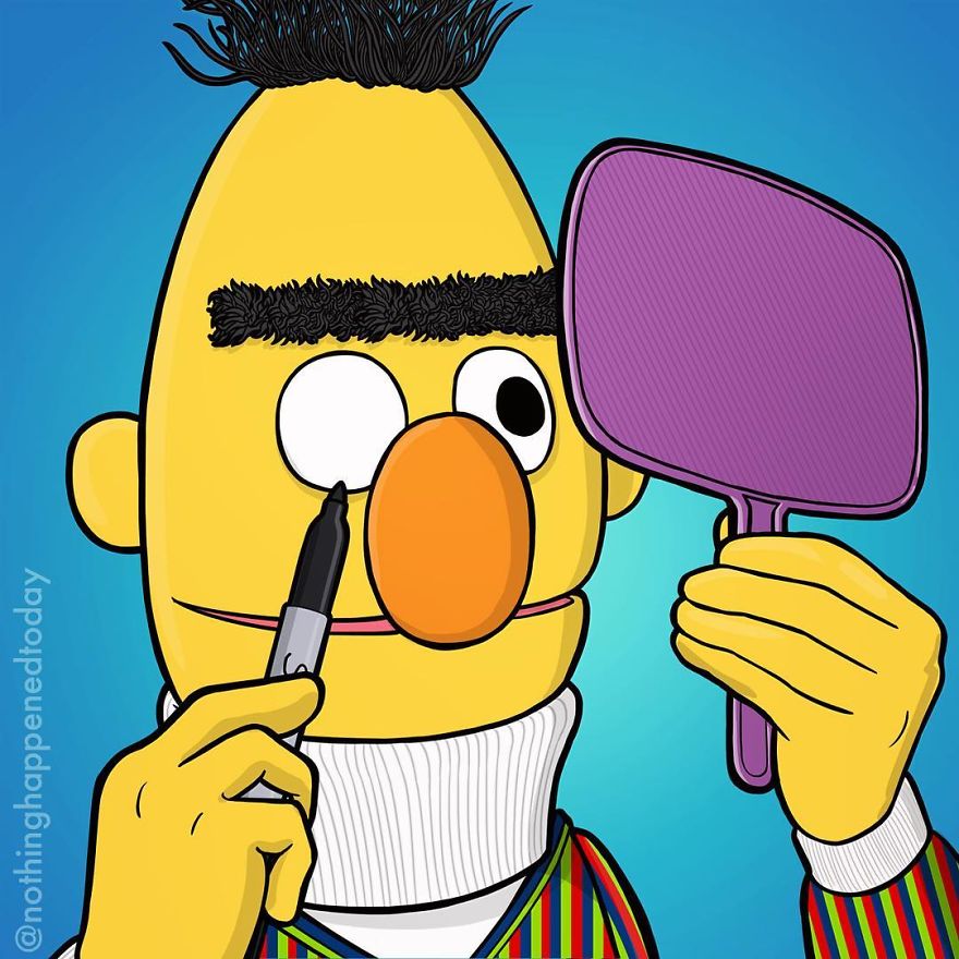 Illustrator Imagine The Secret Life Of The Cartoon Characters And The Result Is Very Funny