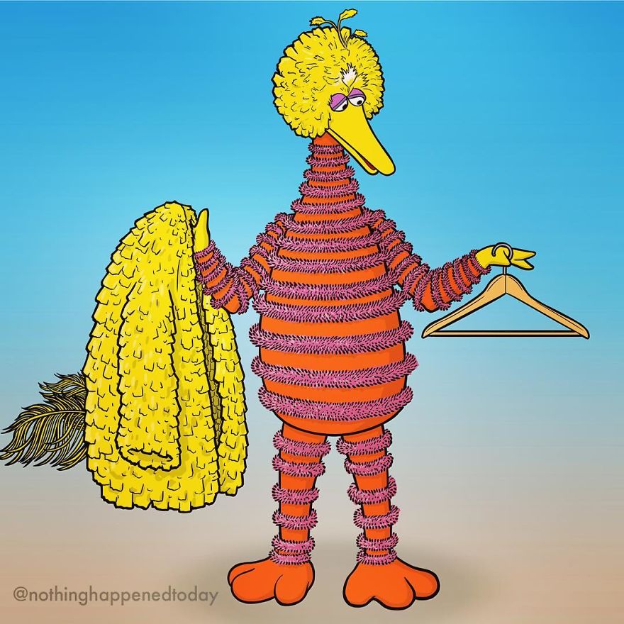 Illustrator Imagine The Secret Life Of The Cartoon Characters And The Result Is Very Funny