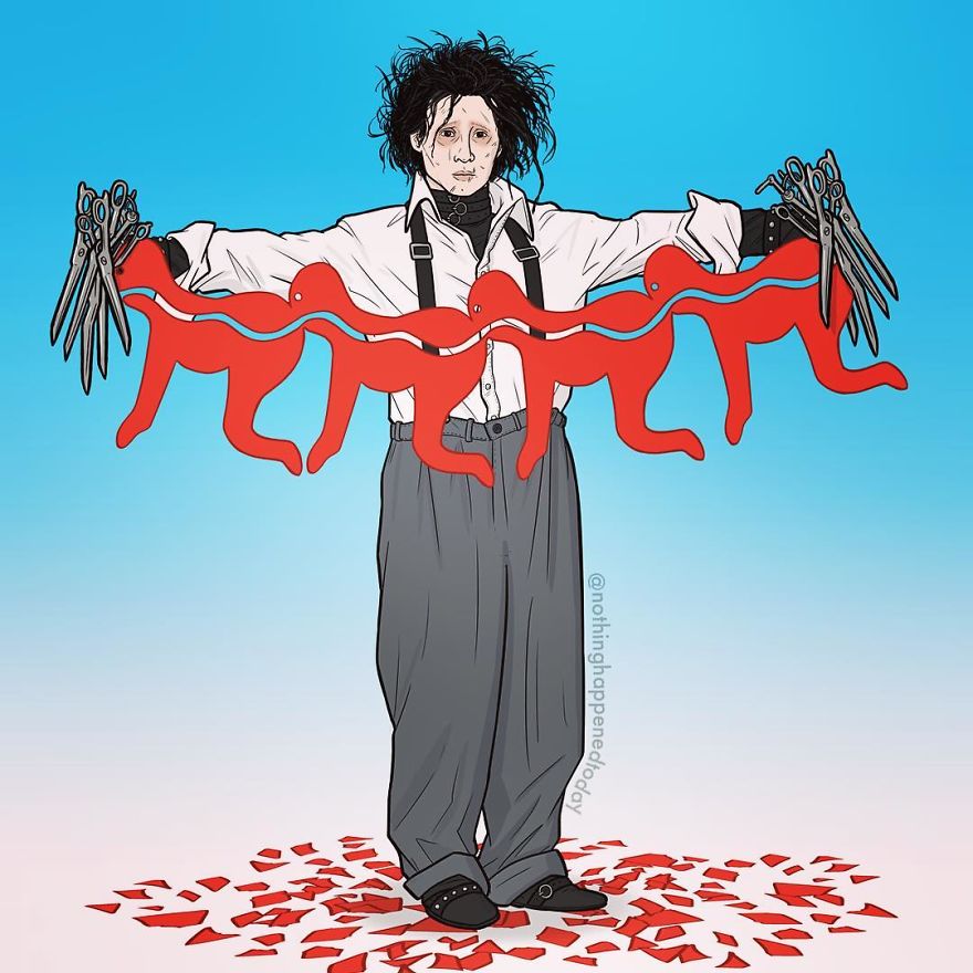 Illustrator Imagine The Secret Life Of The Cartoon Characters And The Result Is Very Funny