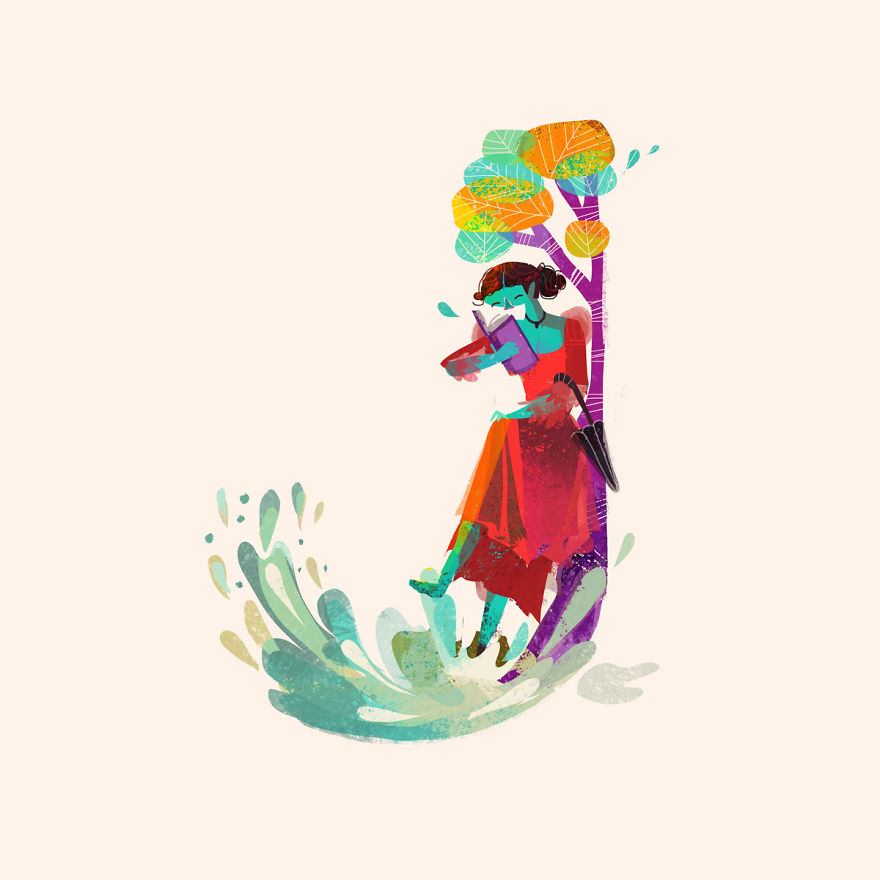 I Illustrated Over 70 Female Characters From Litearture For #36daysoftype This Year I Illustrated Over 70 Female Characters From Litearture For #36daysoftype This Year