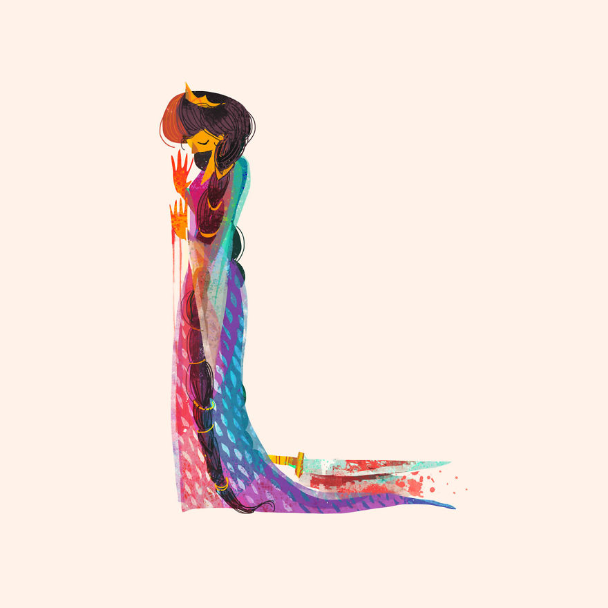 I Illustrated Over 70 Female Characters From Litearture For #36daysoftype This Year I Illustrated Over 70 Female Characters From Litearture For #36daysoftype This Year