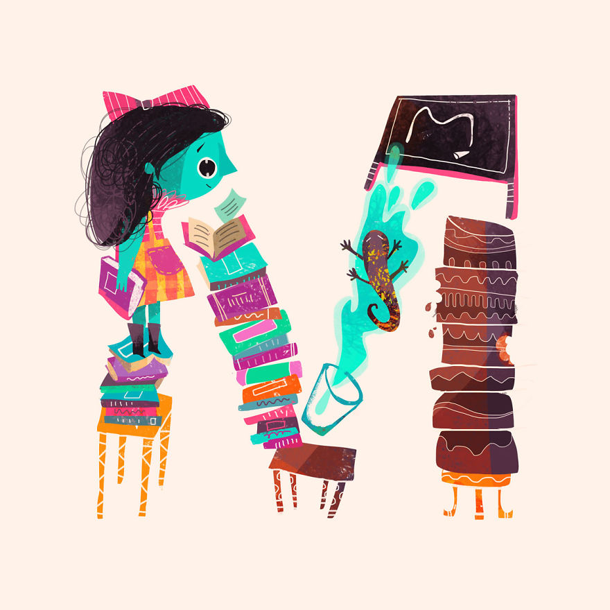 I Illustrated Over 70 Female Characters From Litearture For #36daysoftype This Year I Illustrated Over 70 Female Characters From Litearture For #36daysoftype This Year