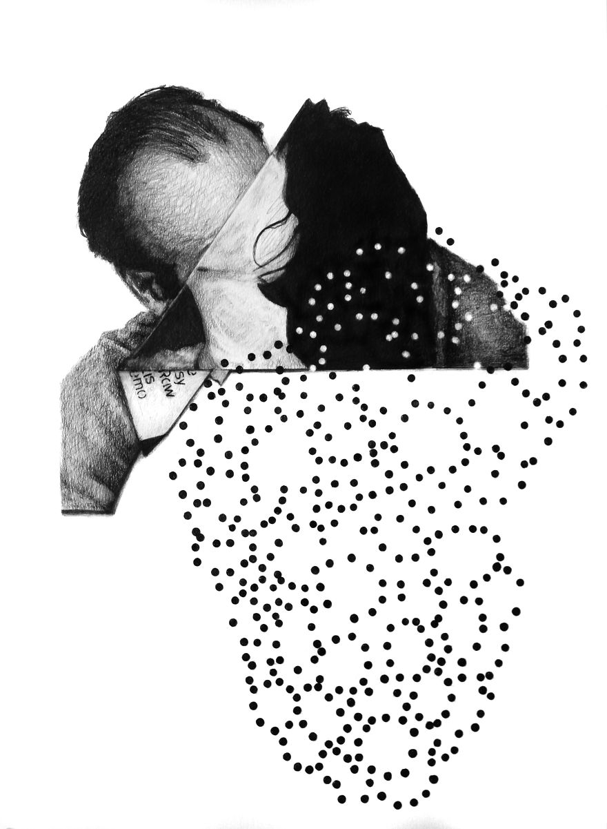 14 Collage- Pencil -Drawings Inspired By Greek Mythology