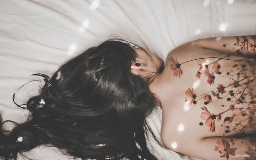 Hiding Behind The Flowers