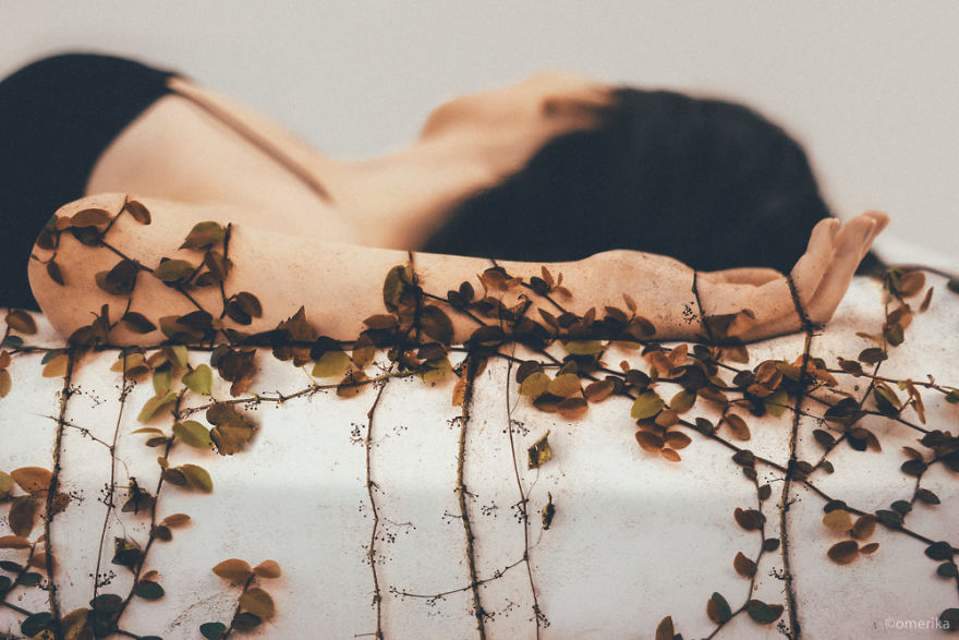 Hiding Behind The Flowers