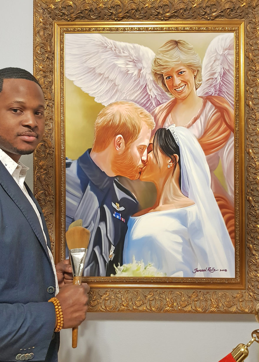 Prince Harry And Meghan Markle Receives Blessing From Princess Diana In Tribute Painting Prince Harry And Meghan Markle Receives Blessing From Princess Diana In Tribute Painting