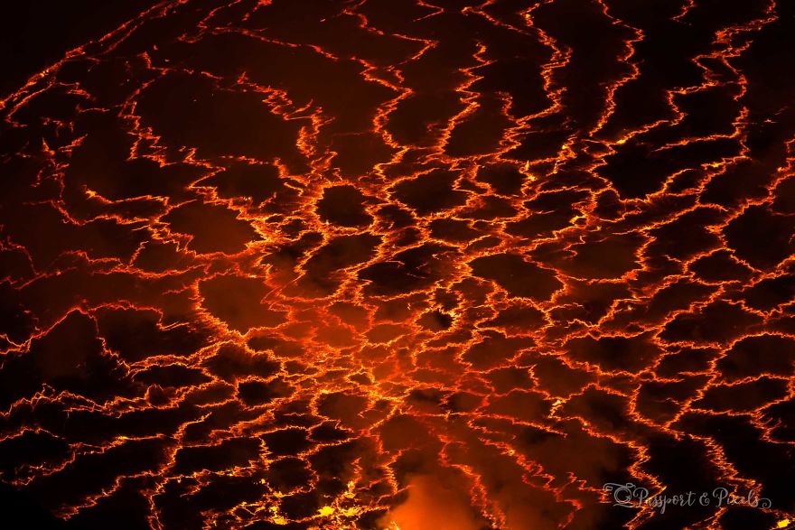I Spent The Night At The Top Of An Active Volcano In DR Congo, Capturing The Boiling Lava Lake