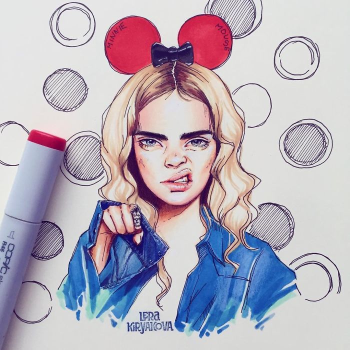 Russian-Artist-Draws-New-Portraits-Cartoons-Of-Celebrities