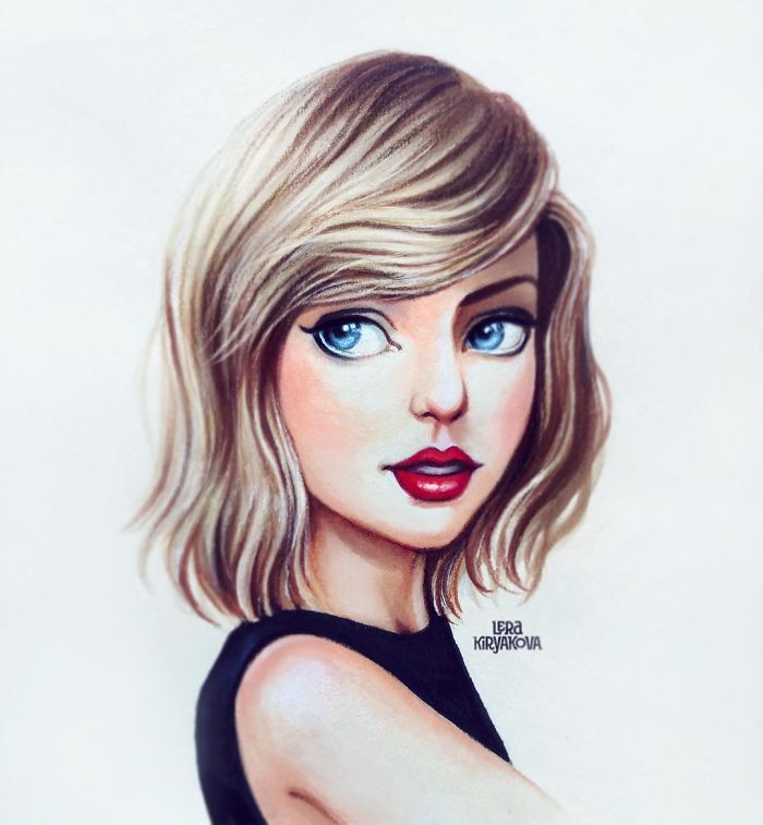Russian-Artist-Draws-New-Portraits-Cartoons-Of-Celebrities