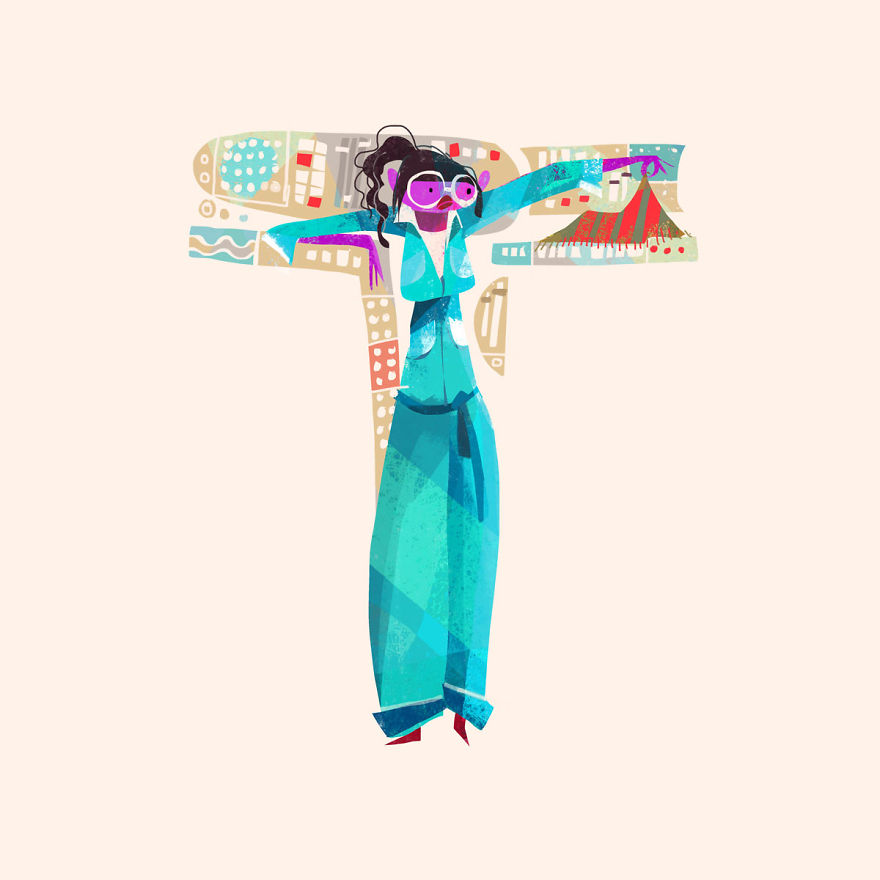 I Illustrated Over 70 Female Characters From Litearture For #36daysoftype This Year I Illustrated Over 70 Female Characters From Litearture For #36daysoftype This Year