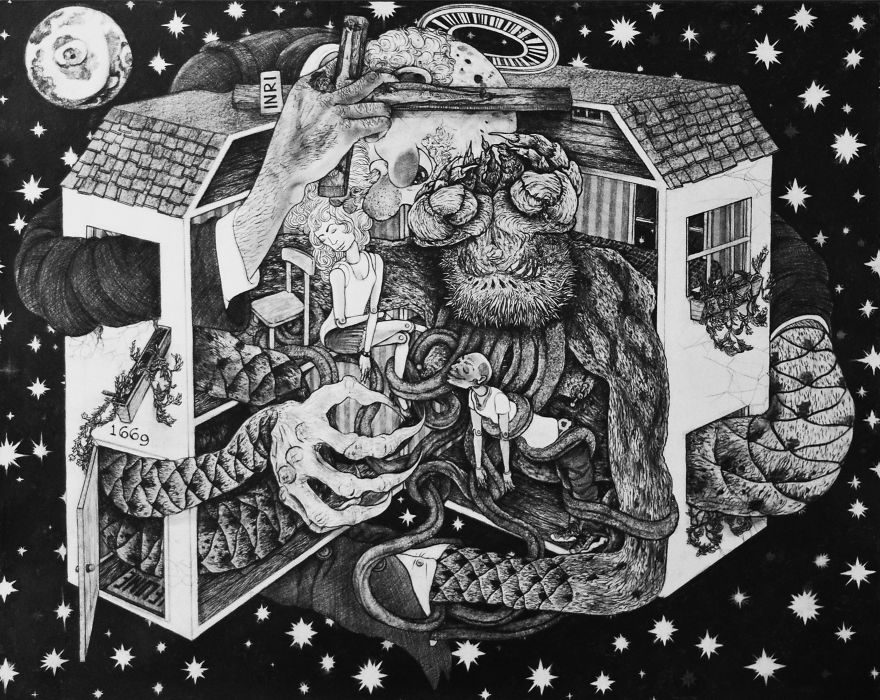 I Make Drawings About Violence And Human Nature