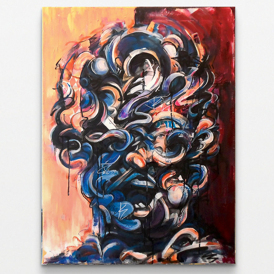 I'm Making Paintings That Show What It Feels Like To Be Over-Stimulated By Society