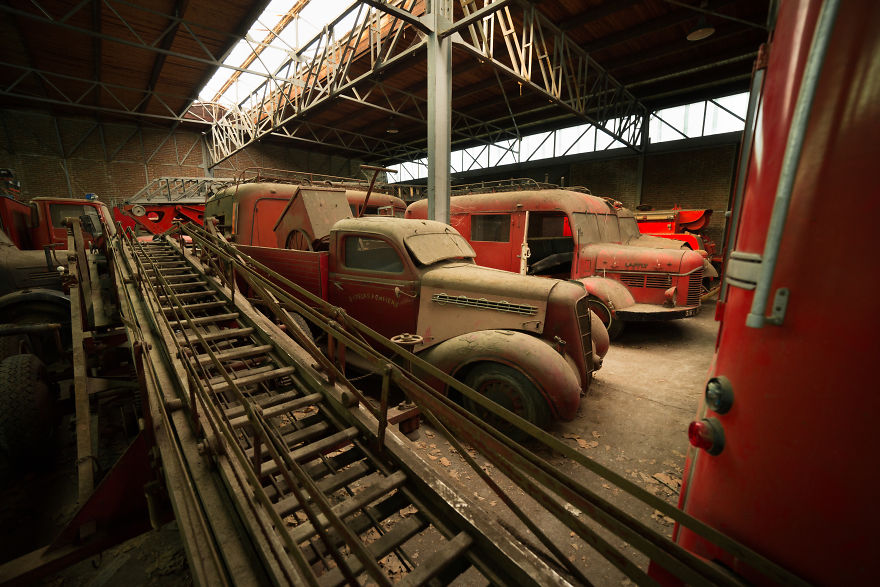 The Cemetery Of Fire Trucks At Saint Barbe