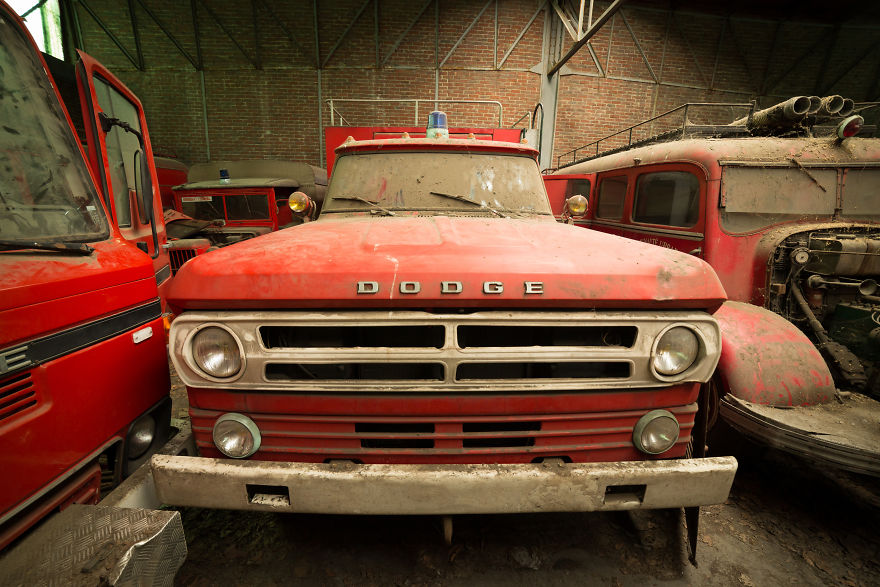 The Cemetery Of Fire Trucks At Saint Barbe
