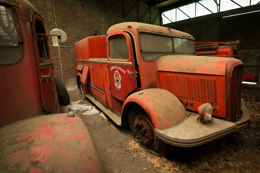 The Cemetery Of Fire Trucks At Saint Barbe
