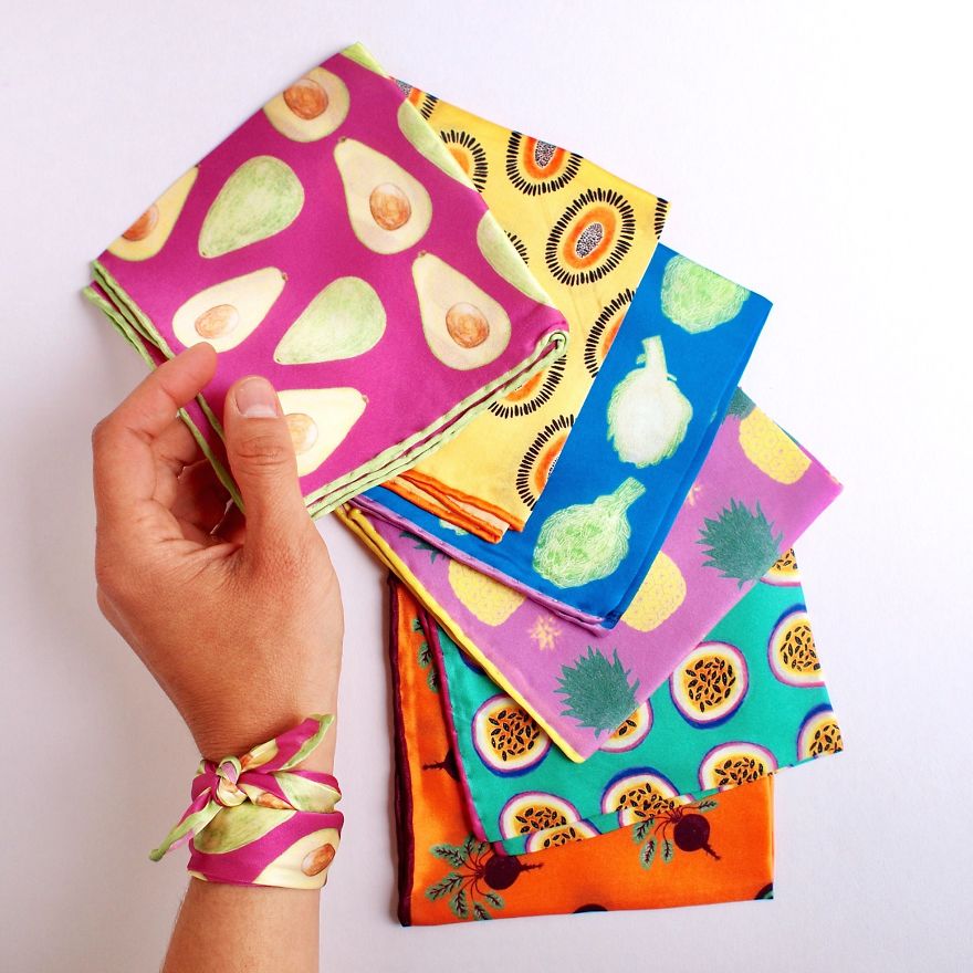 Would You Like To Wear My Deliciously Illustrated Scarves? Would You Like To Wear My Deliciously Illustrated Scarves?