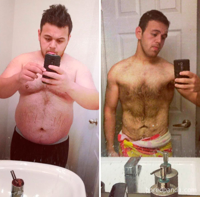 Motivated By A Recent Post Here, I Would Like To Post My Weight Loss Picture. 285 Lbs To 175 Lbs. Lost 110 Lbs In 8 Months