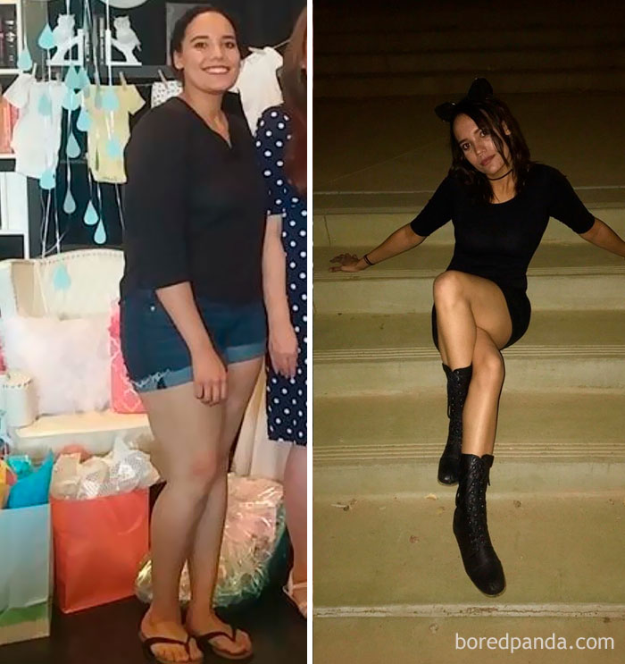 Before And After From June ‘16 To Halloween This Year. Over 65+ Lbs Lost