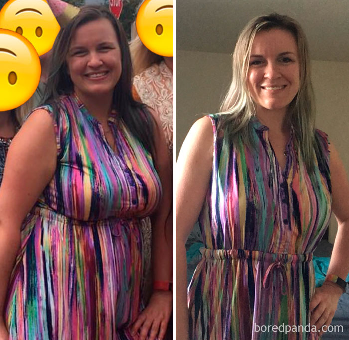 I’ve Lost 35 Lbs Since My Birthday 6 Months Ago! In The Same Dress, But Man It Fits Me Different