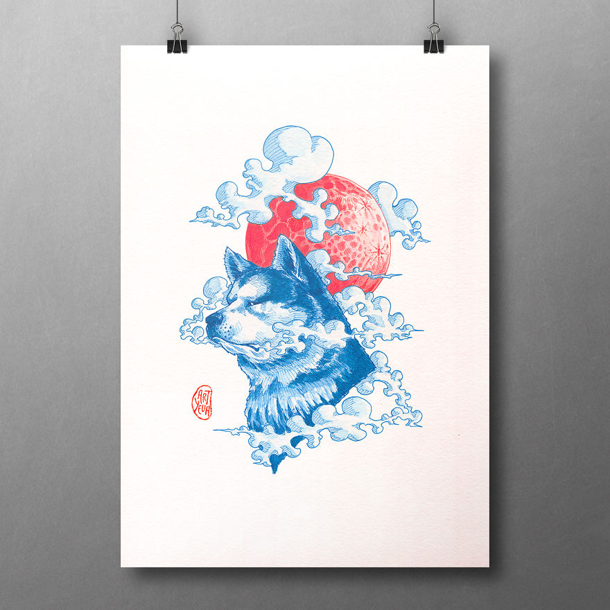 I Made "Lunar Dogs" Illustrations To Celebrate The Year Of The Dog