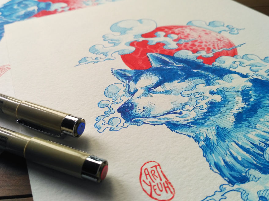 I Made "Lunar Dogs" Illustrations To Celebrate The Year Of The Dog