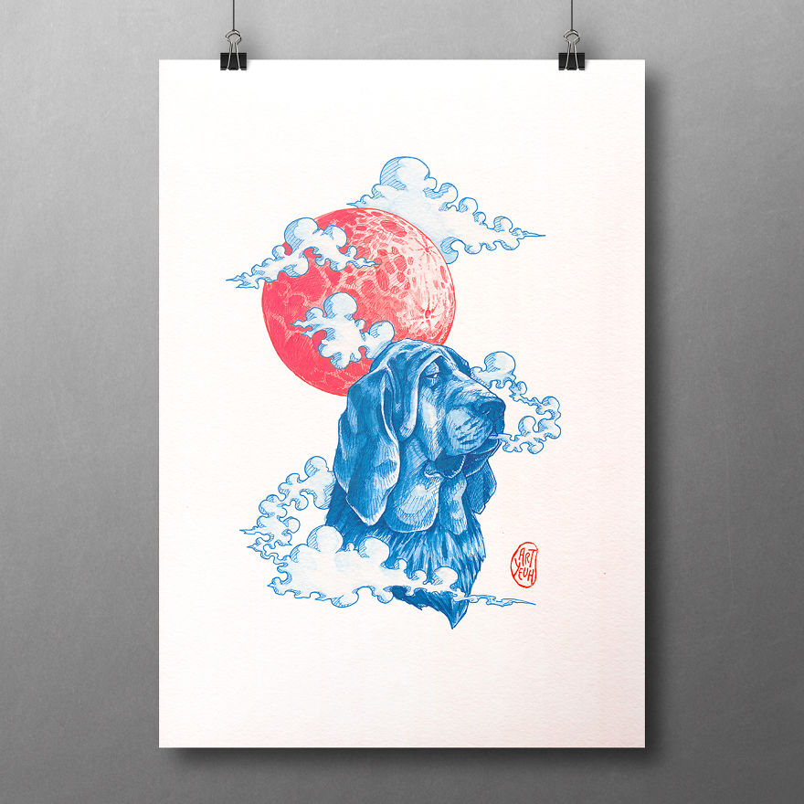 I Made "Lunar Dogs" Illustrations To Celebrate The Year Of The Dog