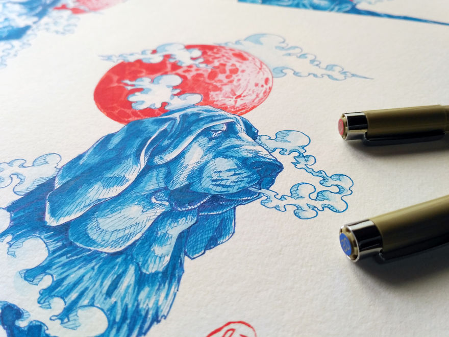 I Made "Lunar Dogs" Illustrations To Celebrate The Year Of The Dog