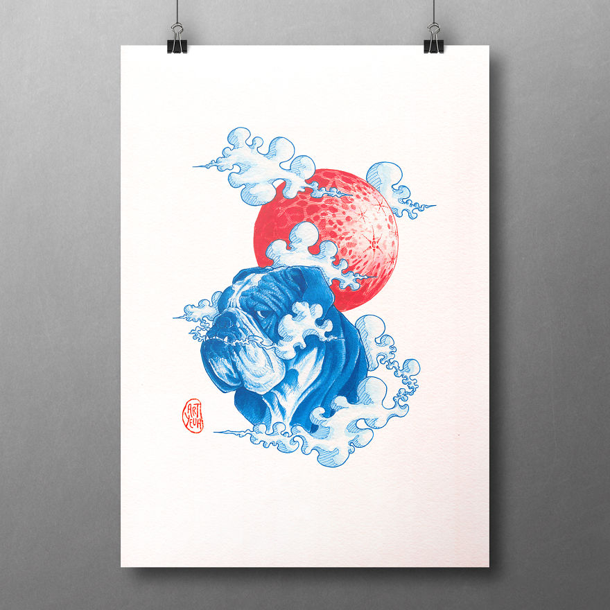 I Made "Lunar Dogs" Illustrations To Celebrate The Year Of The Dog