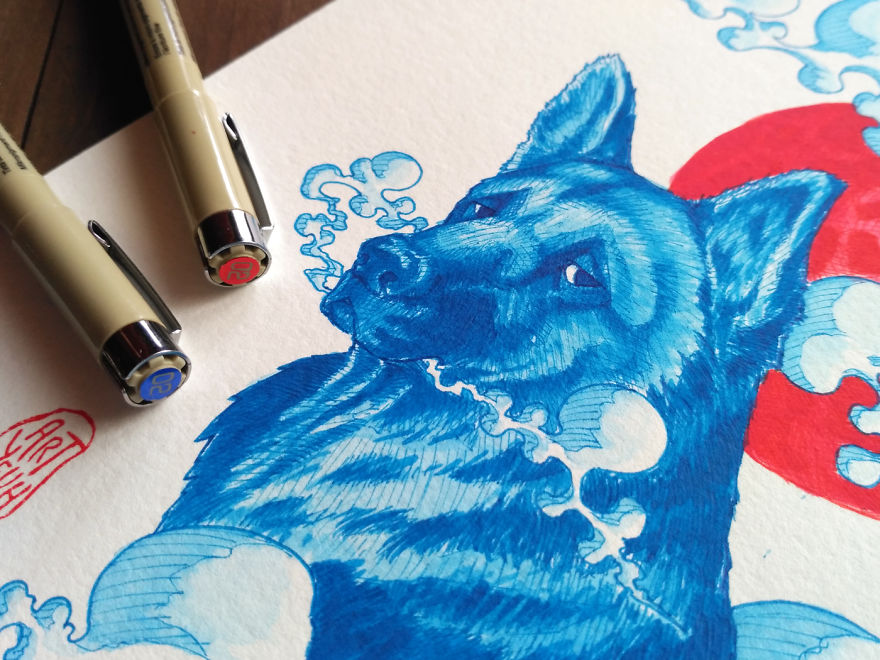 I Made "Lunar Dogs" Illustrations To Celebrate The Year Of The Dog