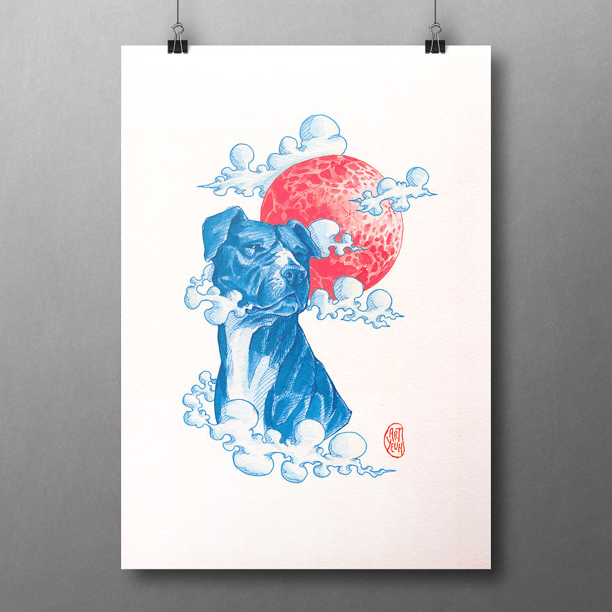 I Made "Lunar Dogs" Illustrations To Celebrate The Year Of The Dog