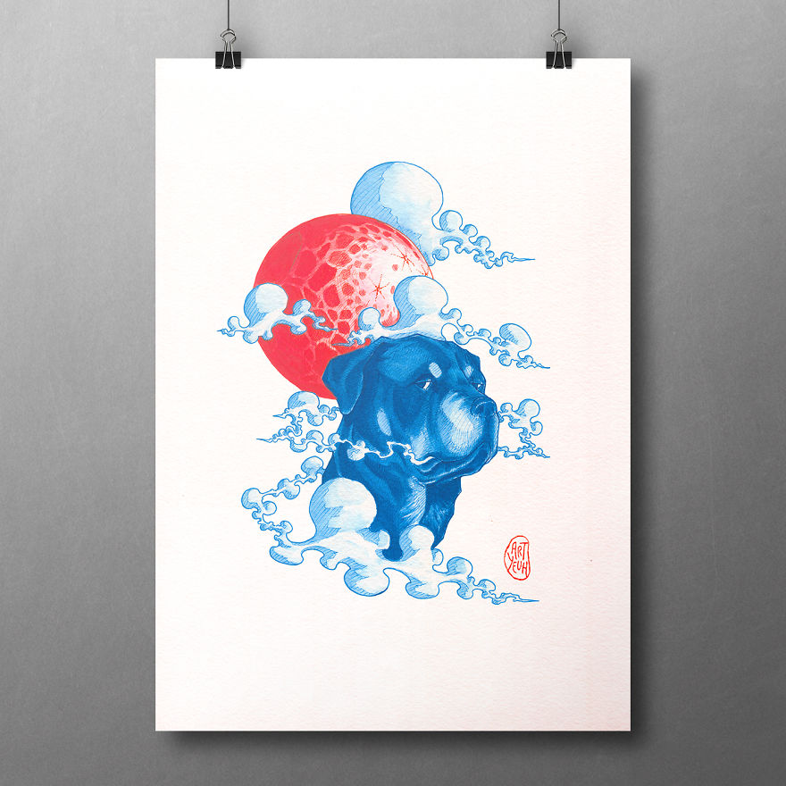 I Made "Lunar Dogs" Illustrations To Celebrate The Year Of The Dog