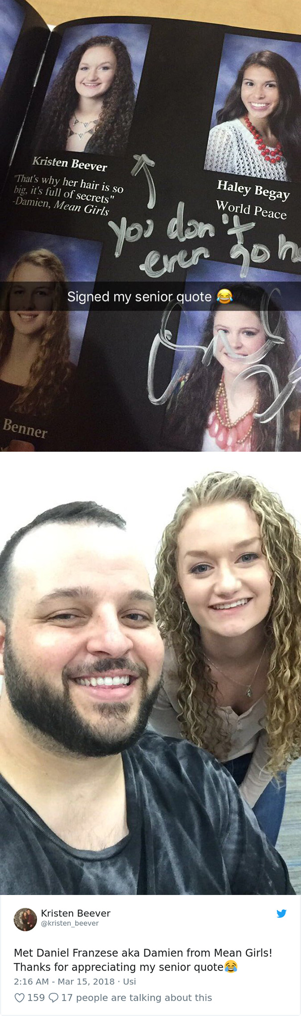 "That's Why Her Hair Is So Big, It's Full Of Secrets" Damien, Mean Girls