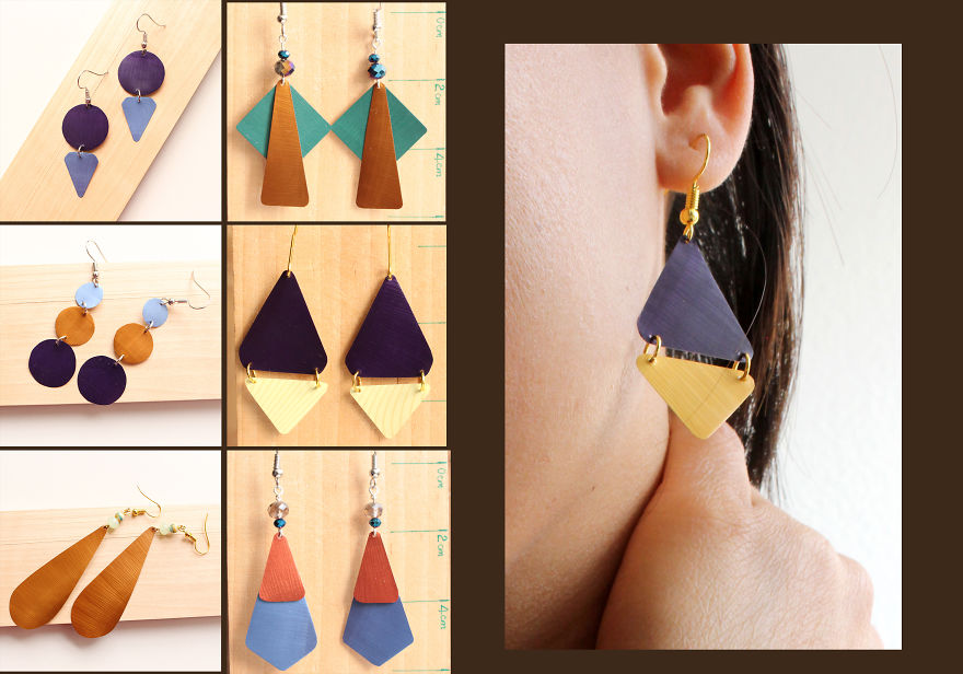 I Turn Old Coffee Capsules Into Earrings I Turn Old Coffee Capsules Into Earrings