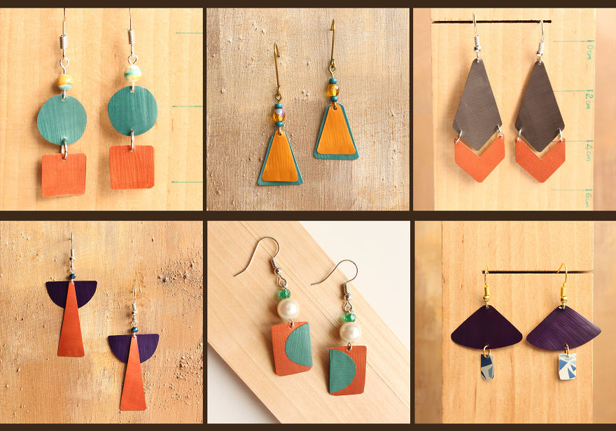 I Turn Old Coffee Capsules Into Earrings I Turn Old Coffee Capsules Into Earrings