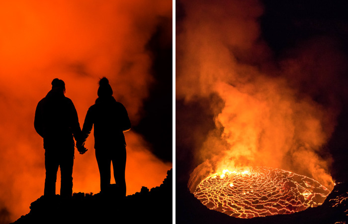 I Spent The Night At The Top Of An Active Volcano In DR Congo, Capturing The Boiling Lava Lake