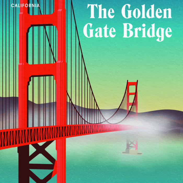 An Artist Illustrated America’s Most Iconic Bridges In Retro Travel Poster Style