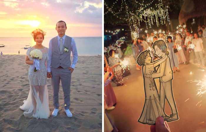 Instead Of Casual Pictures, We Documented Our Wedding In A More Interesting Way