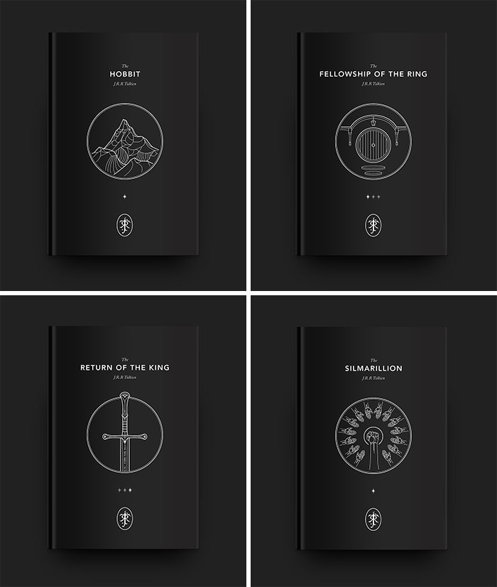 Tolkien Minimalist Book Covers I Created