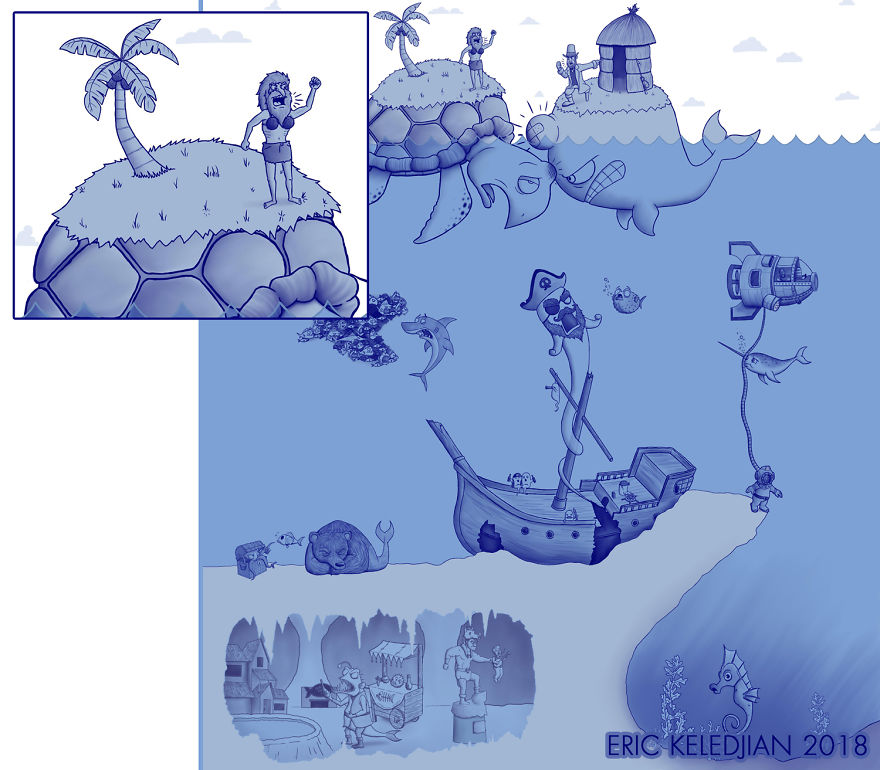 I Challenged Myself To Add One Character A Day To This Fish Drawing For 30 Days Until I Got This Result I Challenged Myself To Add One Character A Day To This Fish Drawing For 30 Days Until I Got This Result