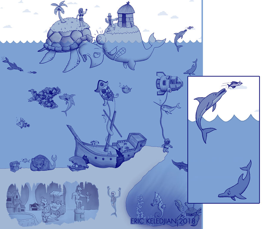 I Challenged Myself To Add One Character A Day To This Fish Drawing For 30 Days Until I Got This Result I Challenged Myself To Add One Character A Day To This Fish Drawing For 30 Days Until I Got This Result