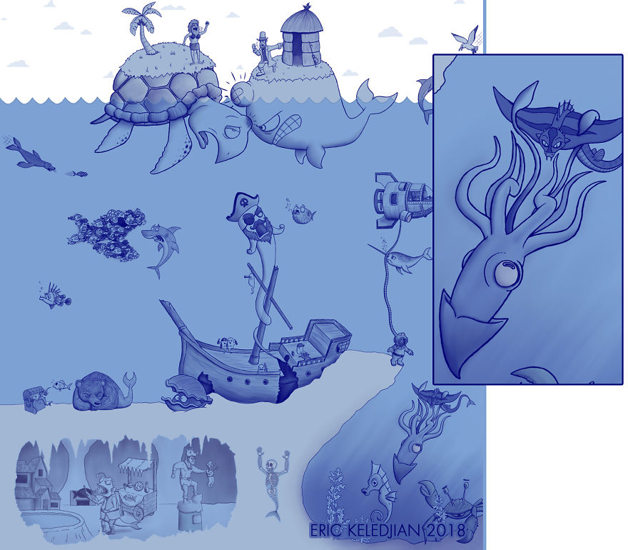 I Challenged Myself To Add One Character A Day To This Fish Drawing For 30 Days Until I Got This Result I Challenged Myself To Add One Character A Day To This Fish Drawing For 30 Days Until I Got This Result