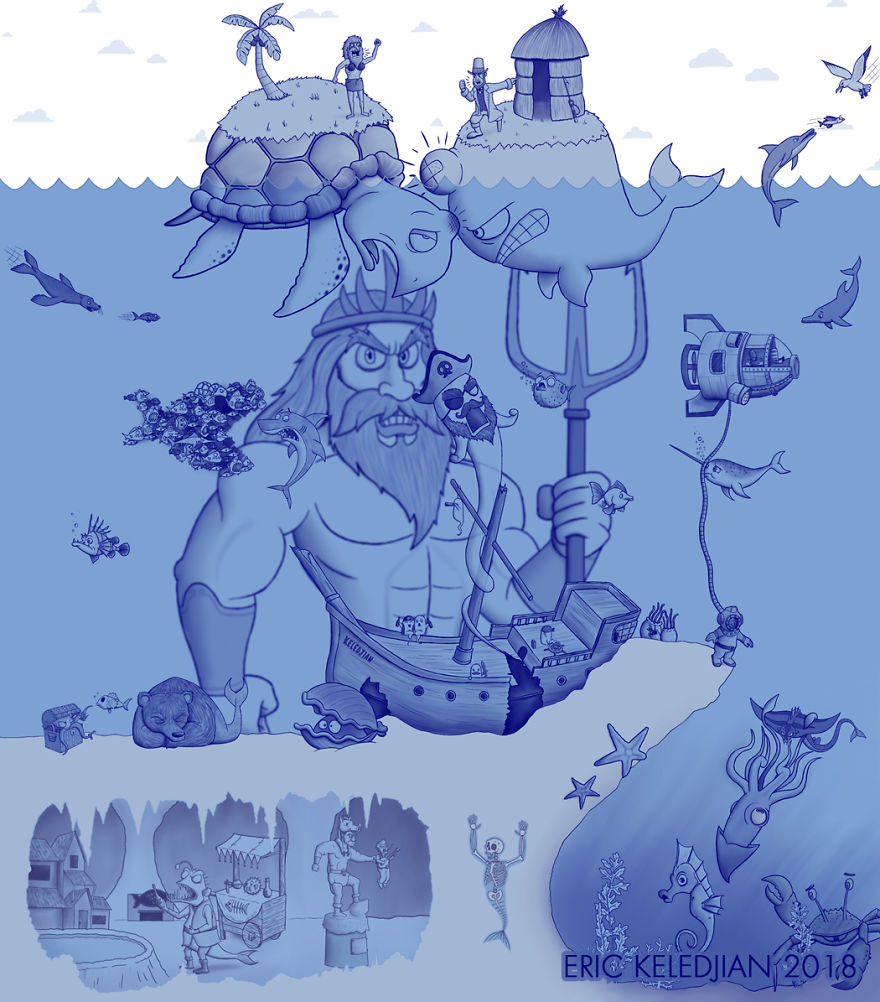 I Challenged Myself To Add One Character A Day To This Fish Drawing For 30 Days Until I Got This Result I Challenged Myself To Add One Character A Day To This Fish Drawing For 30 Days Until I Got This Result