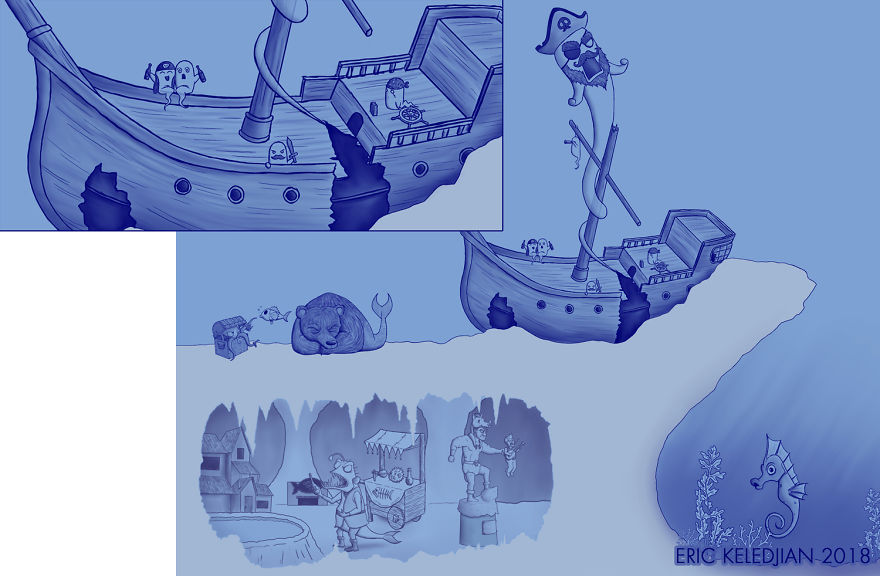 I Challenged Myself To Add One Character A Day To This Fish Drawing For 30 Days Until I Got This Result I Challenged Myself To Add One Character A Day To This Fish Drawing For 30 Days Until I Got This Result