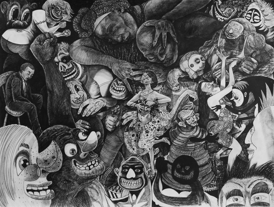 I Make Drawings About Violence And Human Nature