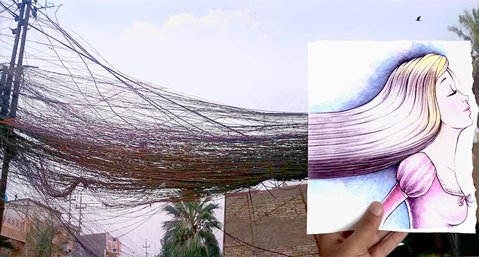 I Combine Sad Photos Of My Country With Drawings To Create Happiness Out Of Misery