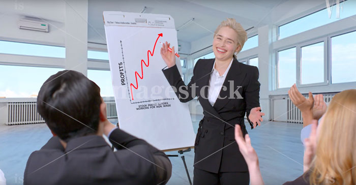 Emilia Clarke Tries Her Hand At Stock Photography, And The Result Is So Funny The Internet Wants Her To Star In 'The Office'