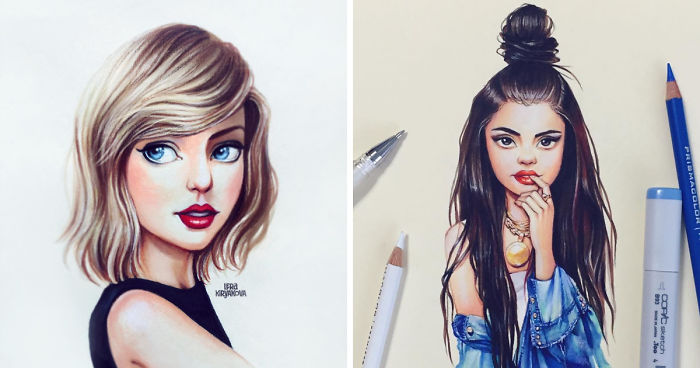 Russian Artist Continues Drawing Celebrities As Adorable Cartoon Characters