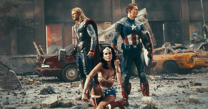 Artist Makes Past Superheroes Meet Those Of The Present In Perfect Montages