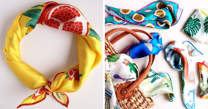 Would You Like To Wear My Deliciously Illustrated Scarves?